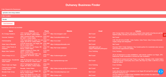 SEDIE Output Service - SEDIE instantly returns 20 verified business entities in a clean CSV and a branded email summary.