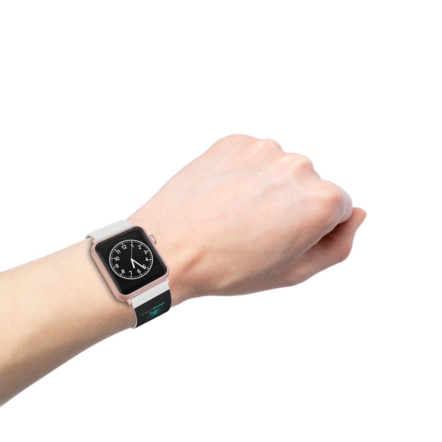 Apple Watch Band — 'Smart Genius' Minimal White Silicone Strap