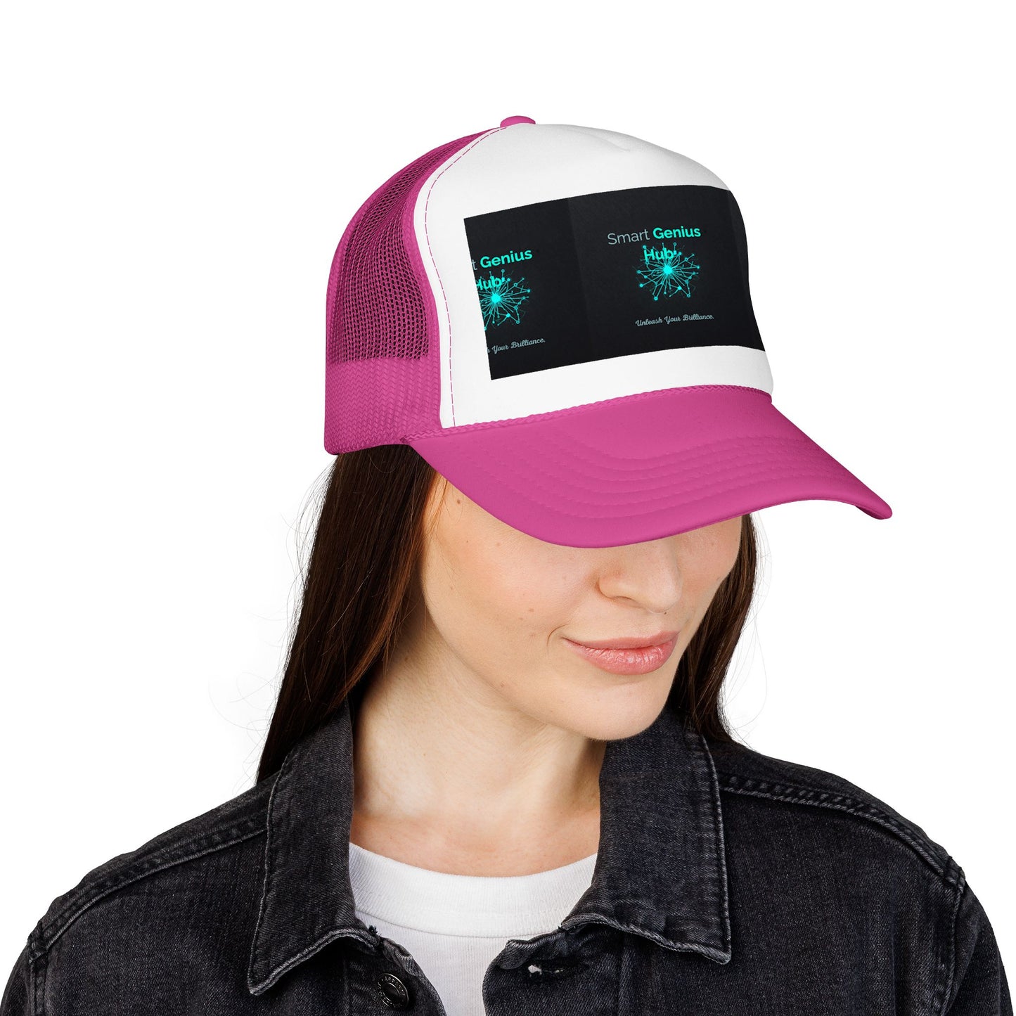 Smart Genius Hub Foam Trucker Hat - Tech Brain Graphic Cap