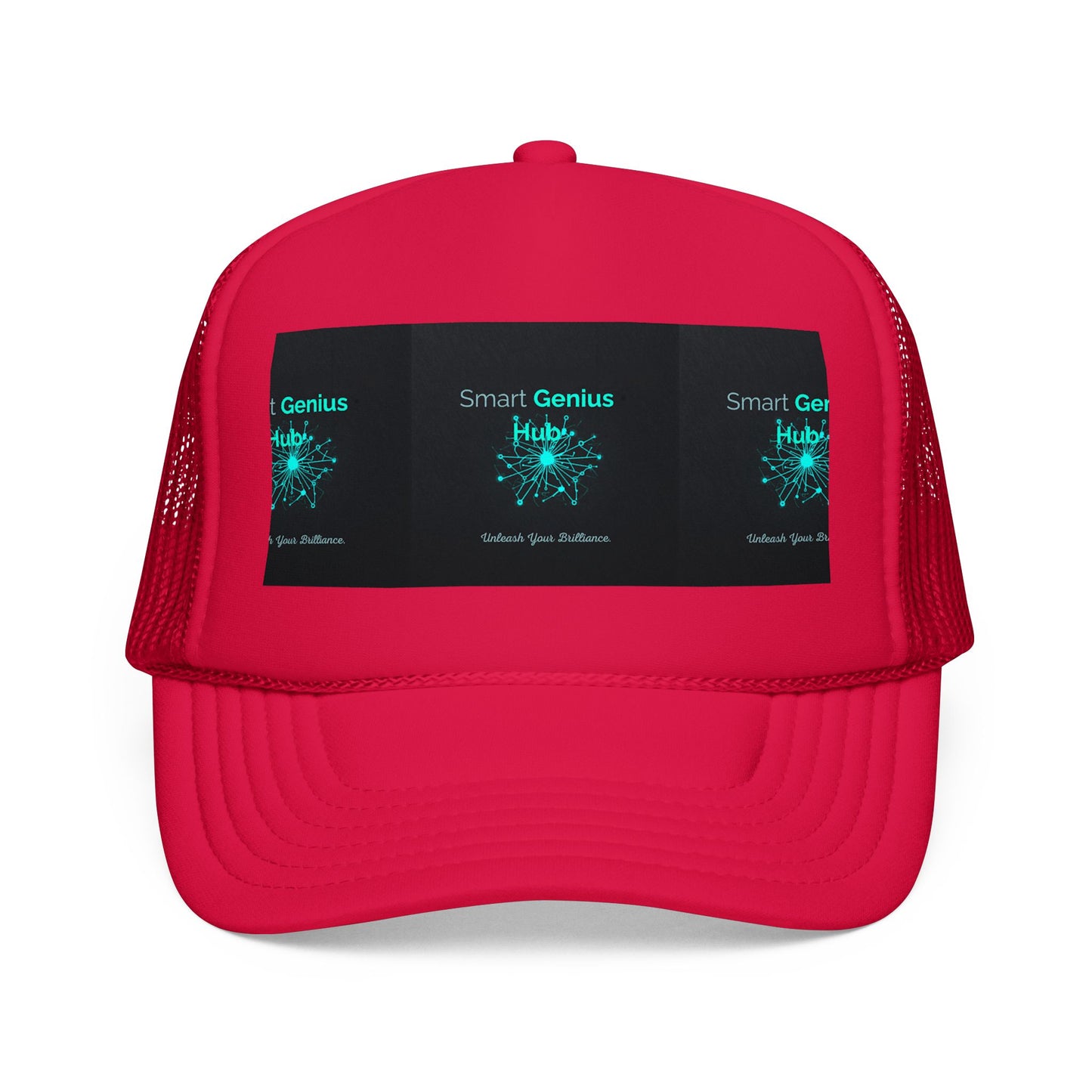 Smart Genius Hub Foam Trucker Hat - Tech Brain Graphic Cap