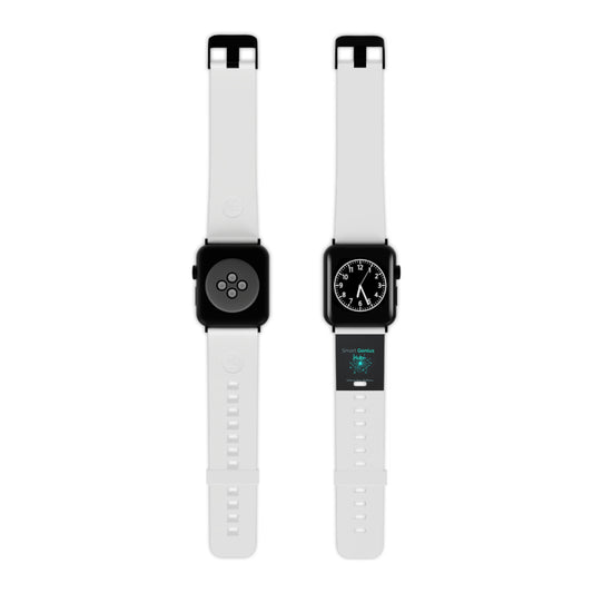 Apple Watch Band — 'Smart Genius' Minimal White Silicone Strap