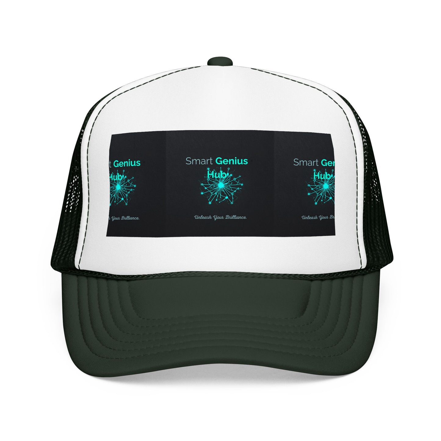 Smart Genius Hub Foam Trucker Hat - Tech Brain Graphic Cap