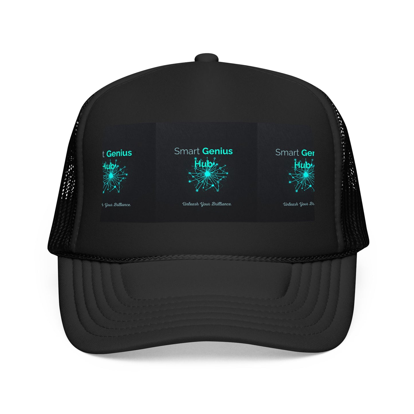 Smart Genius Hub Foam Trucker Hat - Tech Brain Graphic Cap