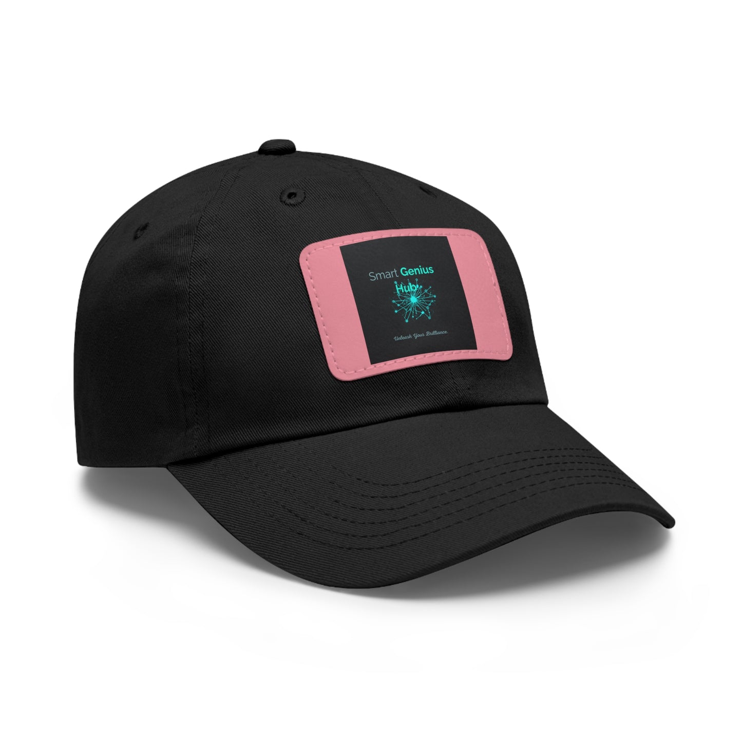 Smart Genius Hub Leather Patch Dad Hat — Tech Logo Casual Cap