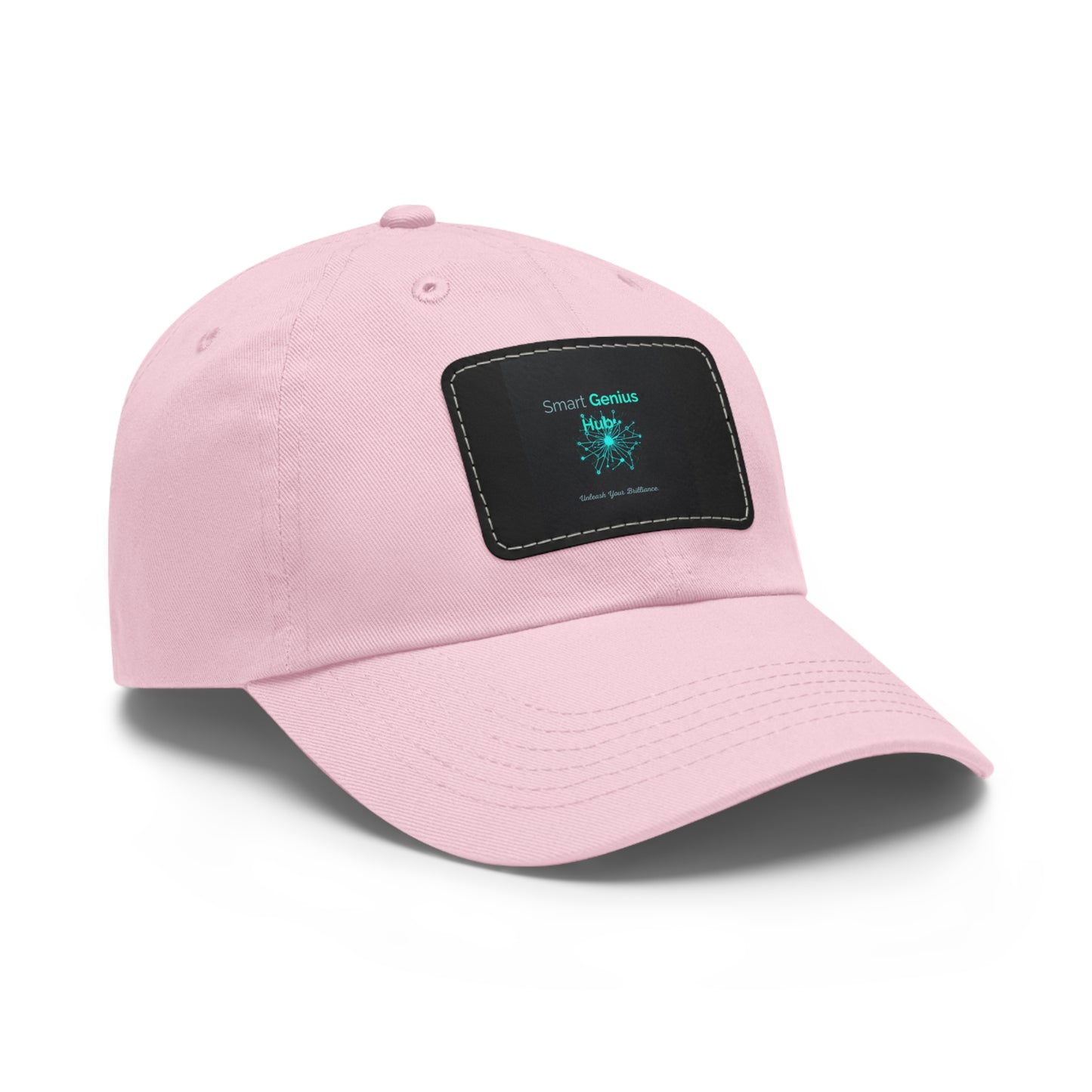 Smart Genius Hub Leather Patch Dad Hat — Tech Logo Casual Cap