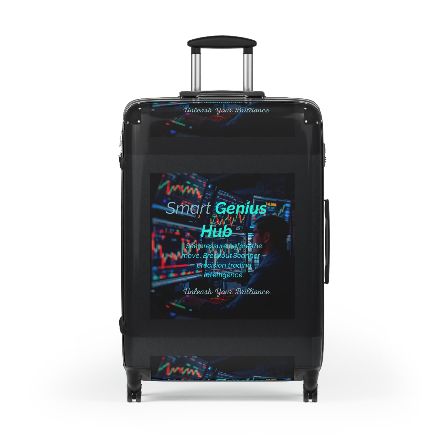 Smart Genius Hub Suitcase – Tech-Inspired Carry-On Travel Luggage