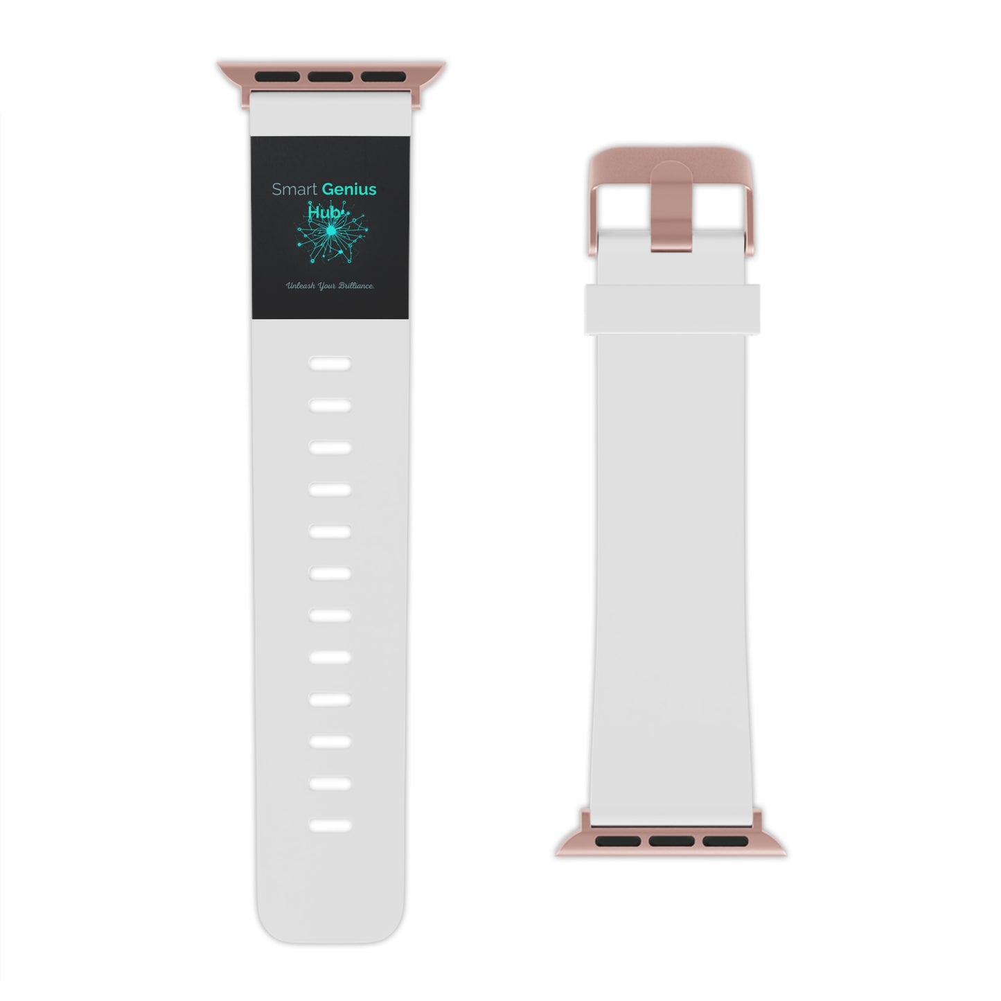 Apple Watch Band — 'Smart Genius' Minimal White Silicone Strap