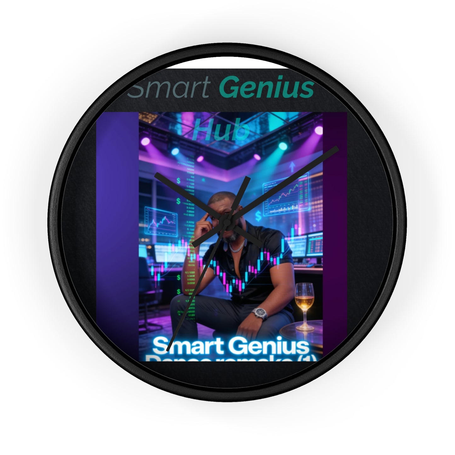 Smart Genius Wall Clock — Neon Trading Room Decor