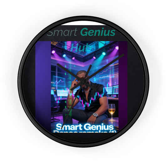 Smart Genius Wall Clock — Neon Trading Room Decor