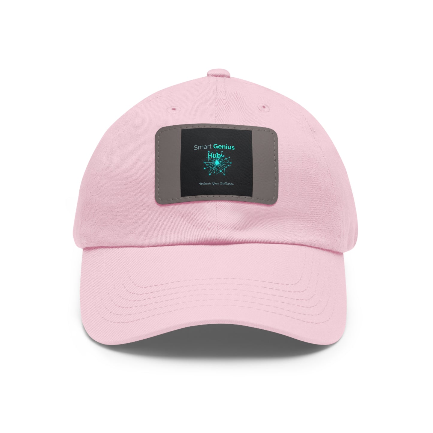 Smart Genius Hub Leather Patch Dad Hat — Tech Logo Casual Cap