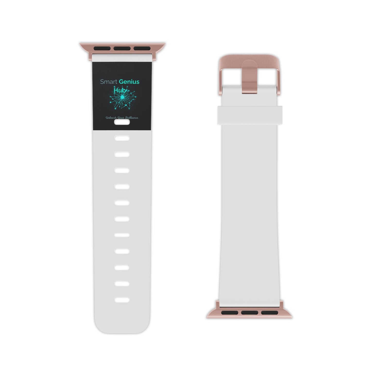 Apple Watch Band — 'Smart Genius' Minimal White Silicone Strap