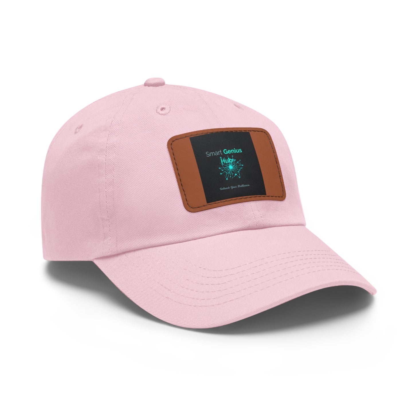 Smart Genius Hub Leather Patch Dad Hat — Tech Logo Casual Cap