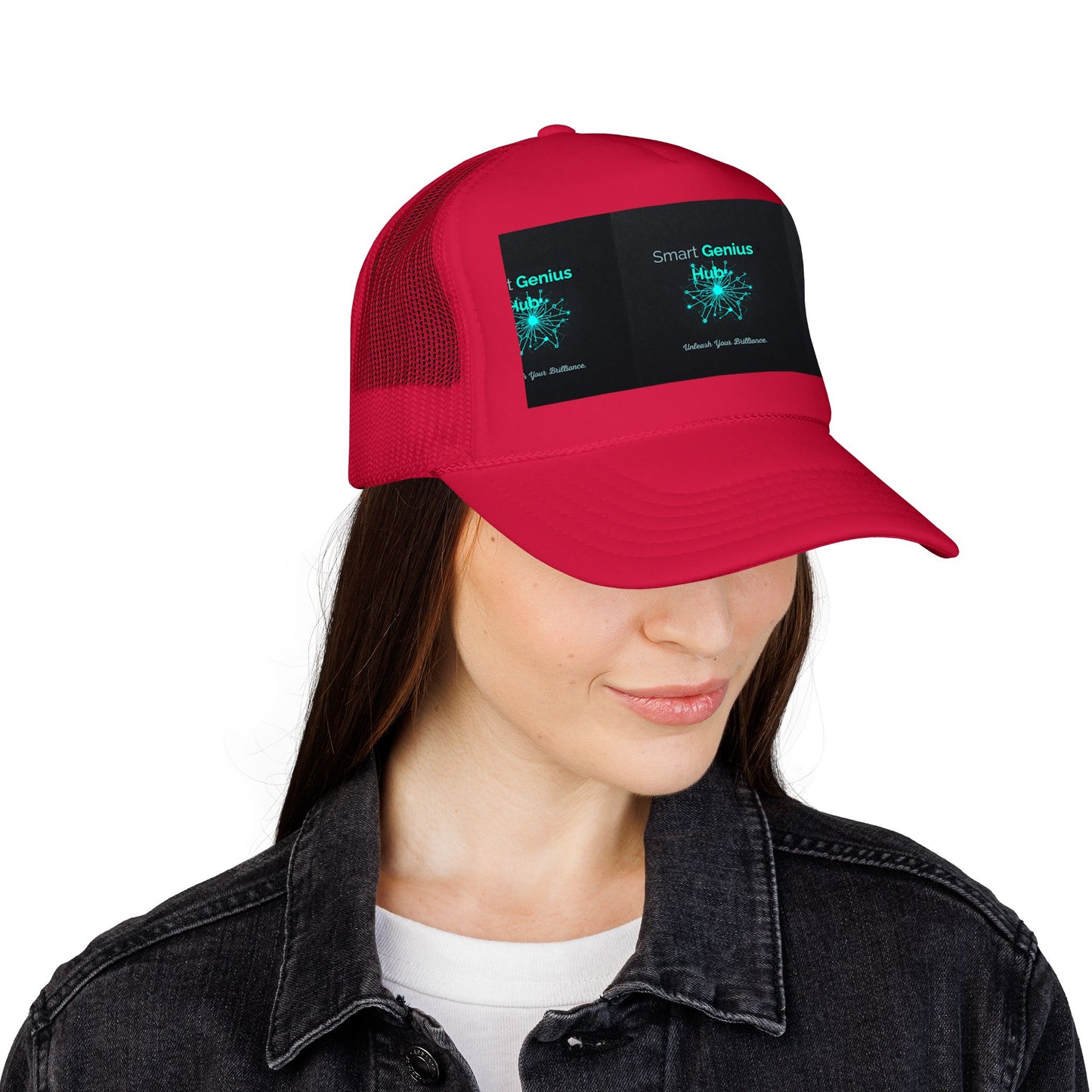 Smart Genius Hub Foam Trucker Hat - Tech Brain Graphic Cap