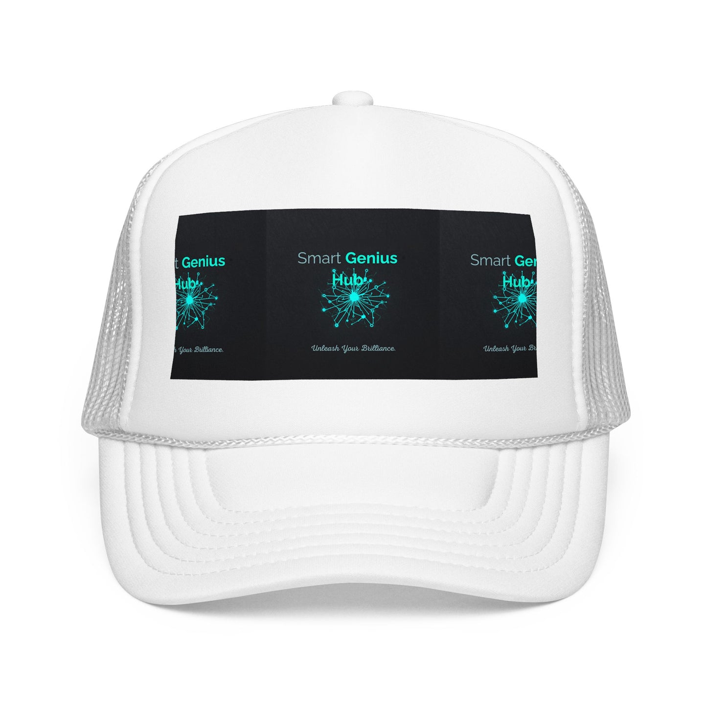 Smart Genius Hub Foam Trucker Hat - Tech Brain Graphic Cap