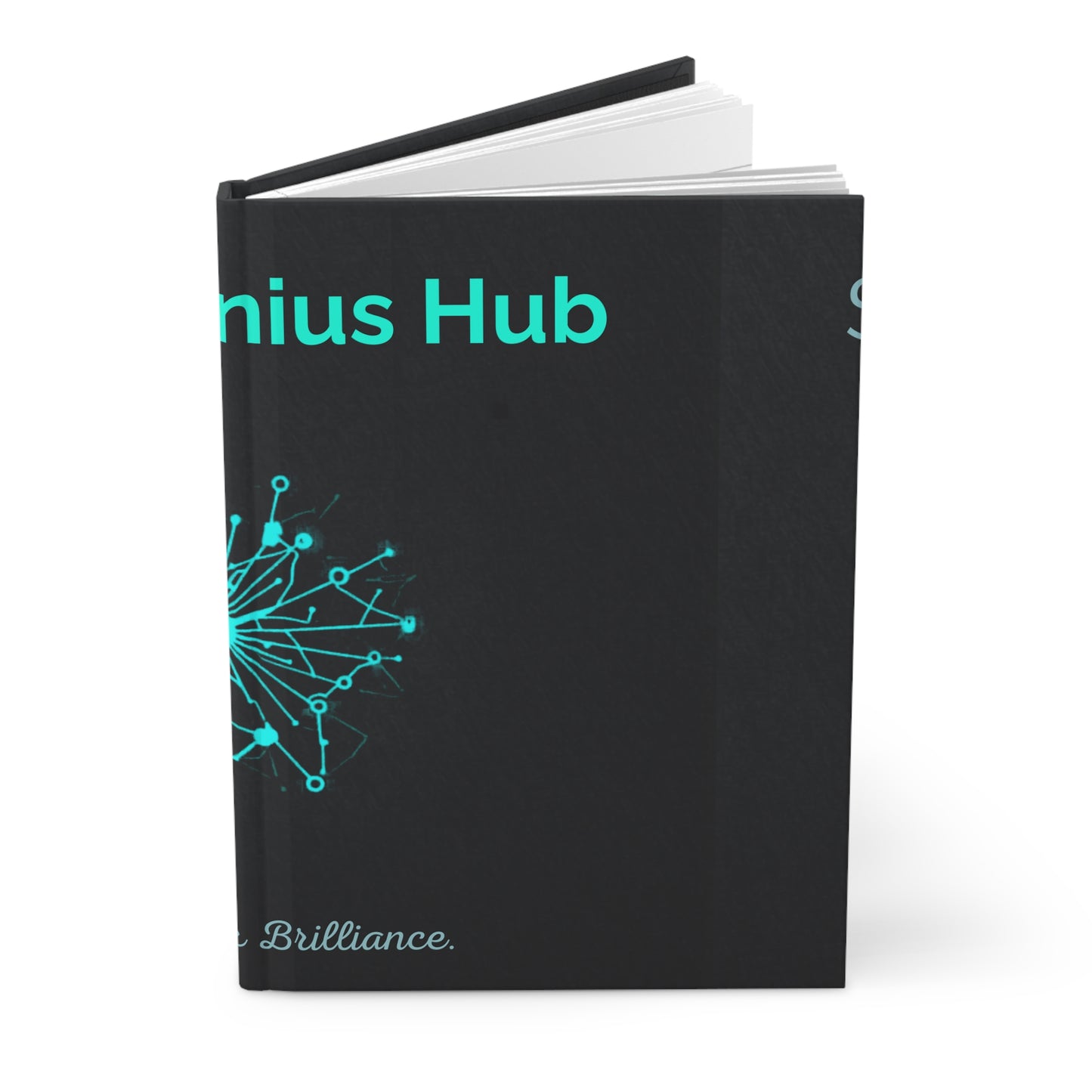 Hardcover Journal — "Genius Hub" Smart Geek Notebook (Matte)