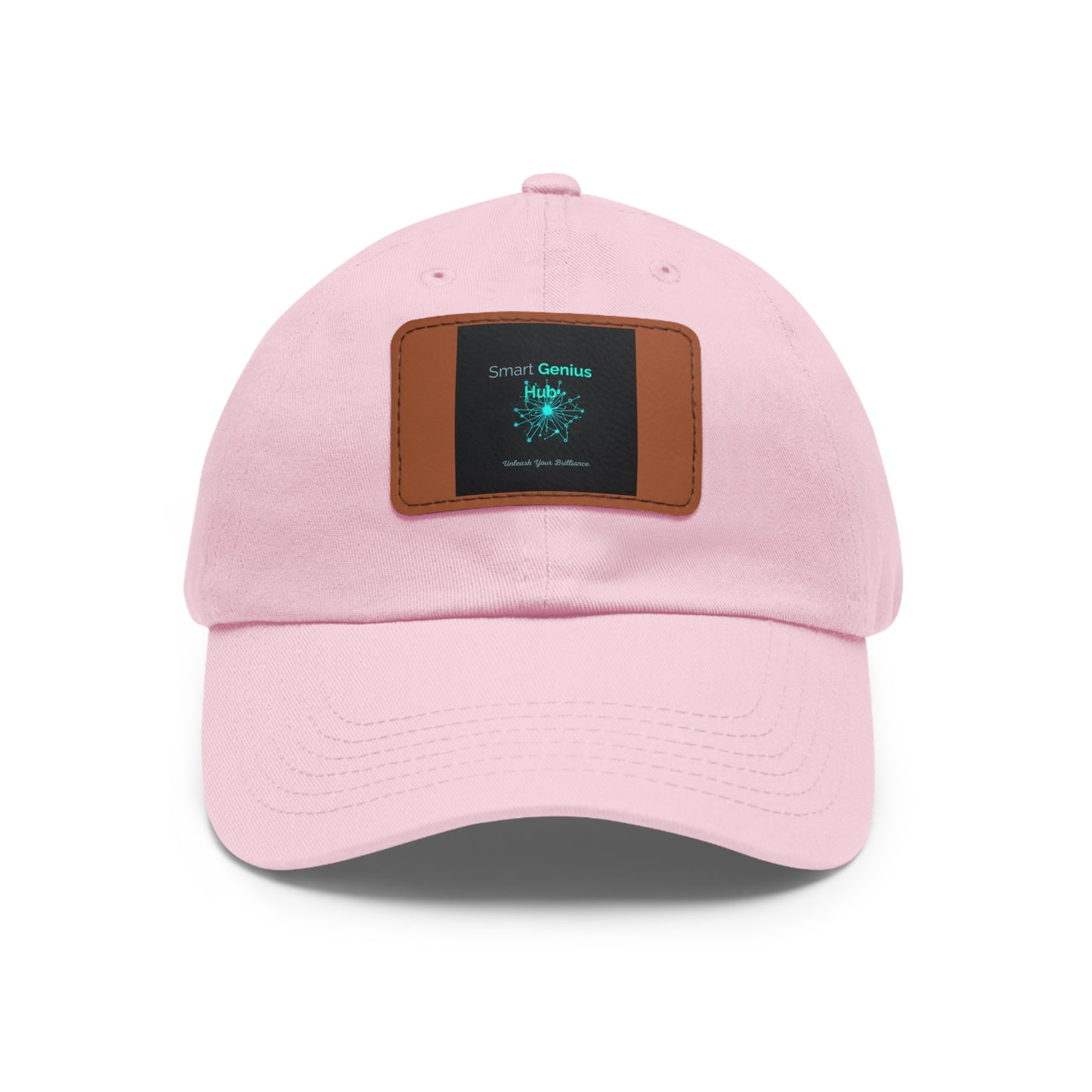 Smart Genius Hub Leather Patch Dad Hat — Tech Logo Casual Cap