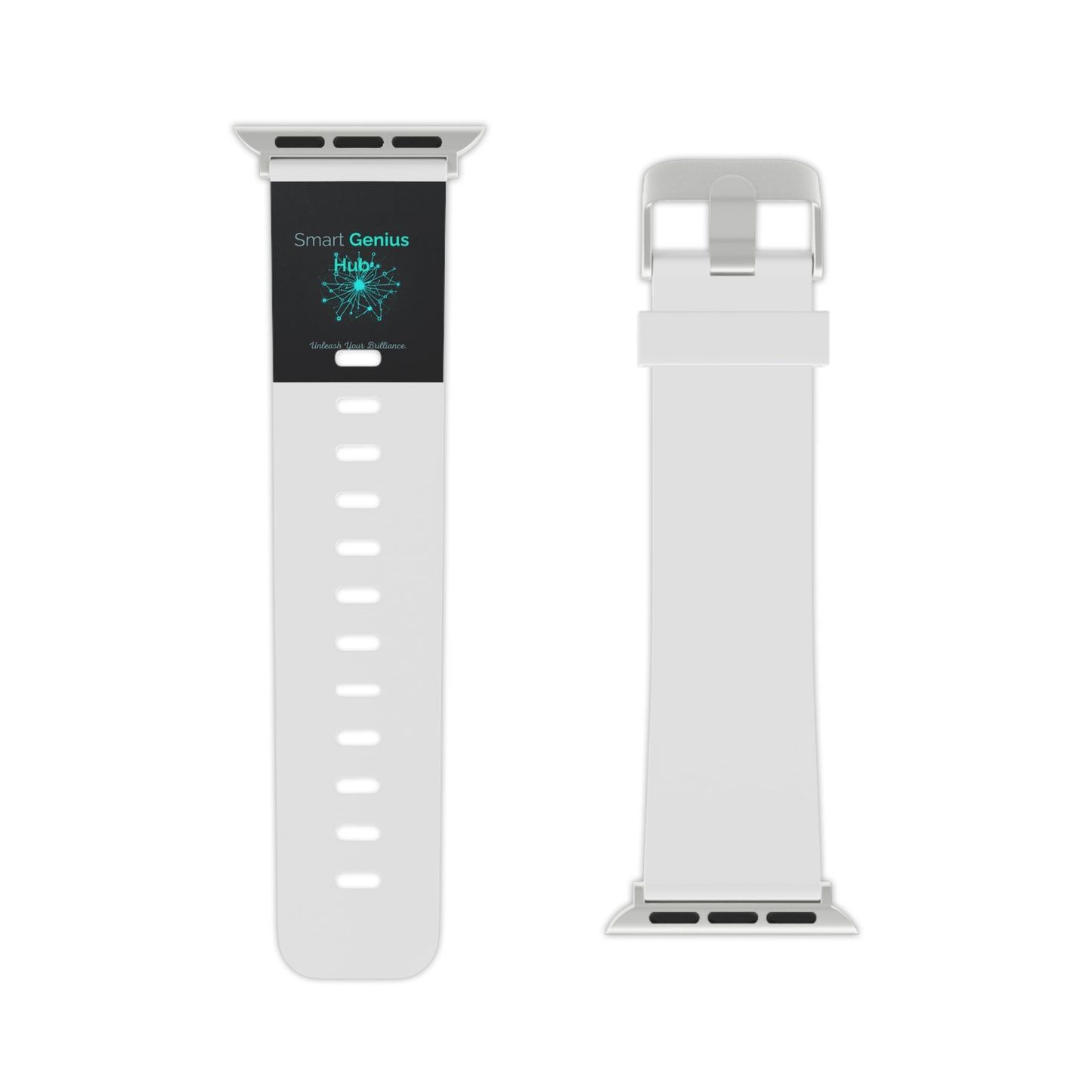 Apple Watch Band — 'Smart Genius' Minimal White Silicone Strap