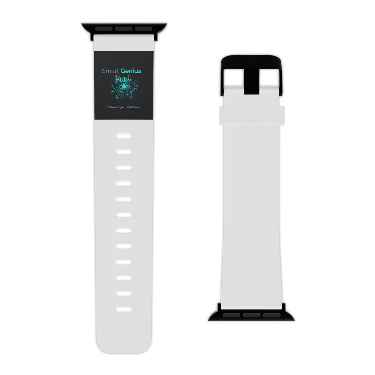 Apple Watch Band — 'Smart Genius' Minimal White Silicone Strap