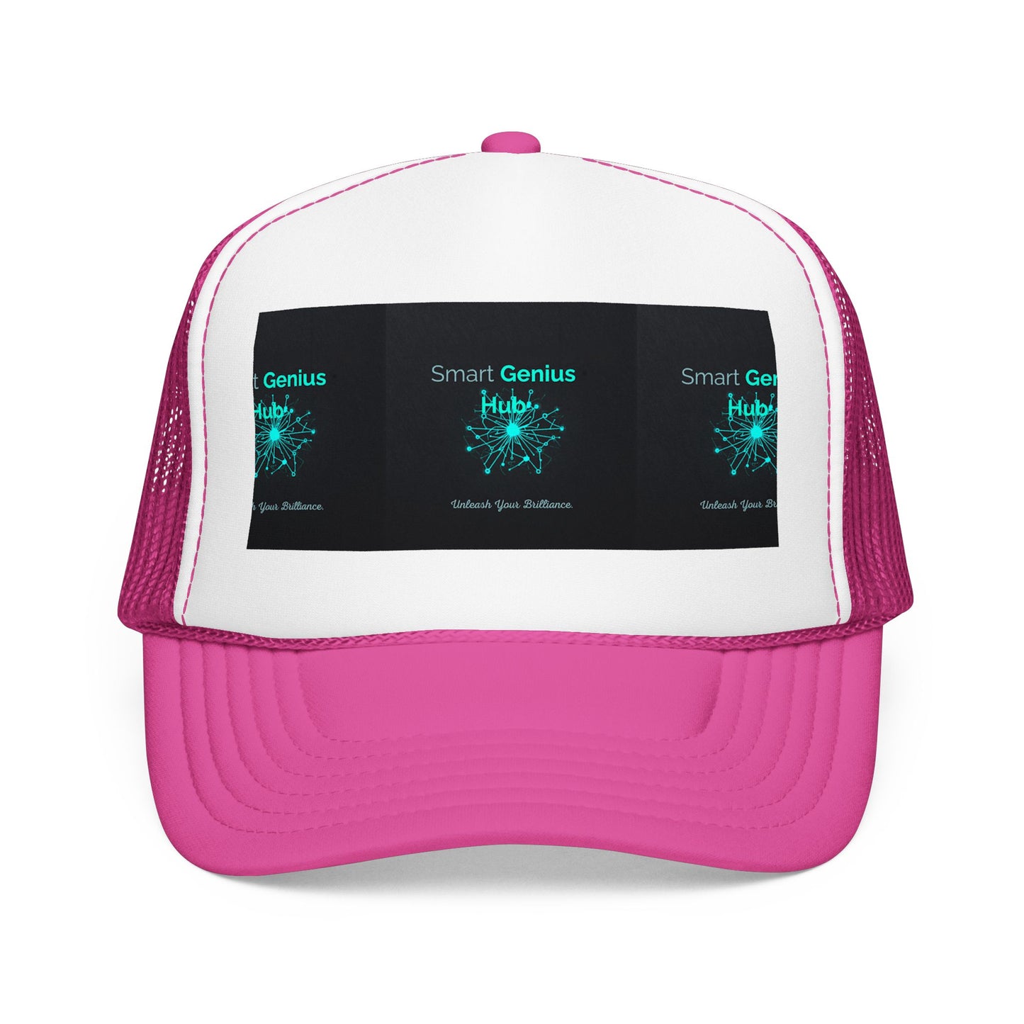 Smart Genius Hub Foam Trucker Hat - Tech Brain Graphic Cap