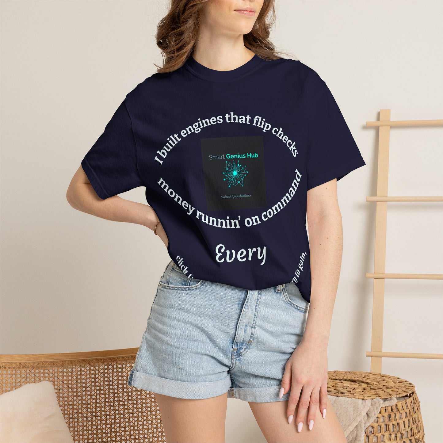 Smart Genius Hub T-Shirt — 'I Built Engines That Flip Checks' Tech Crypto Tee