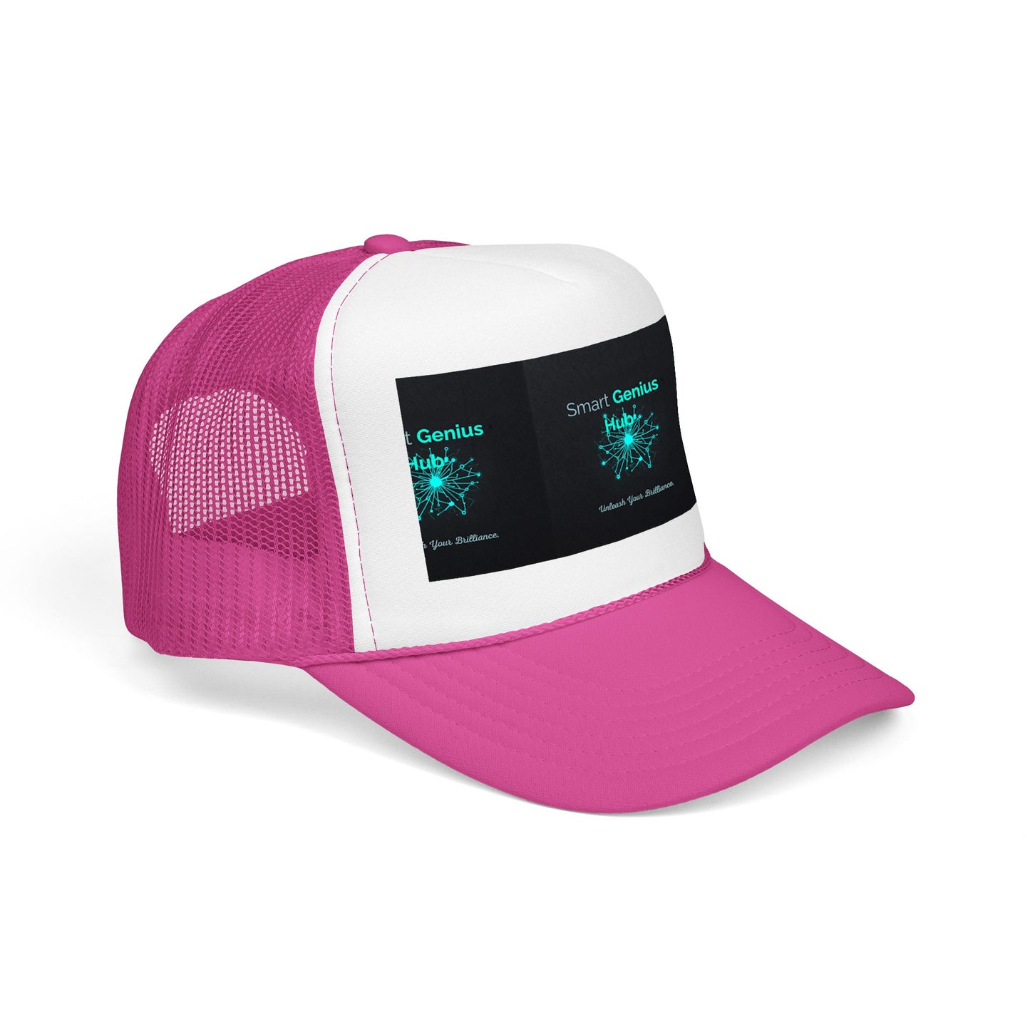 Smart Genius Hub Foam Trucker Hat - Tech Brain Graphic Cap