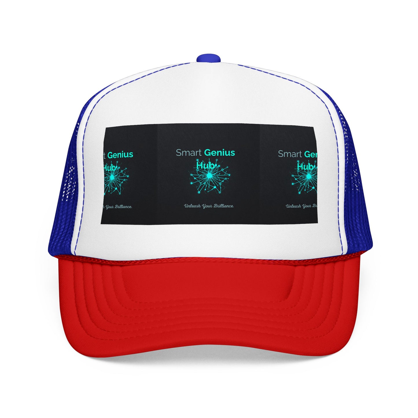 Smart Genius Hub Foam Trucker Hat - Tech Brain Graphic Cap