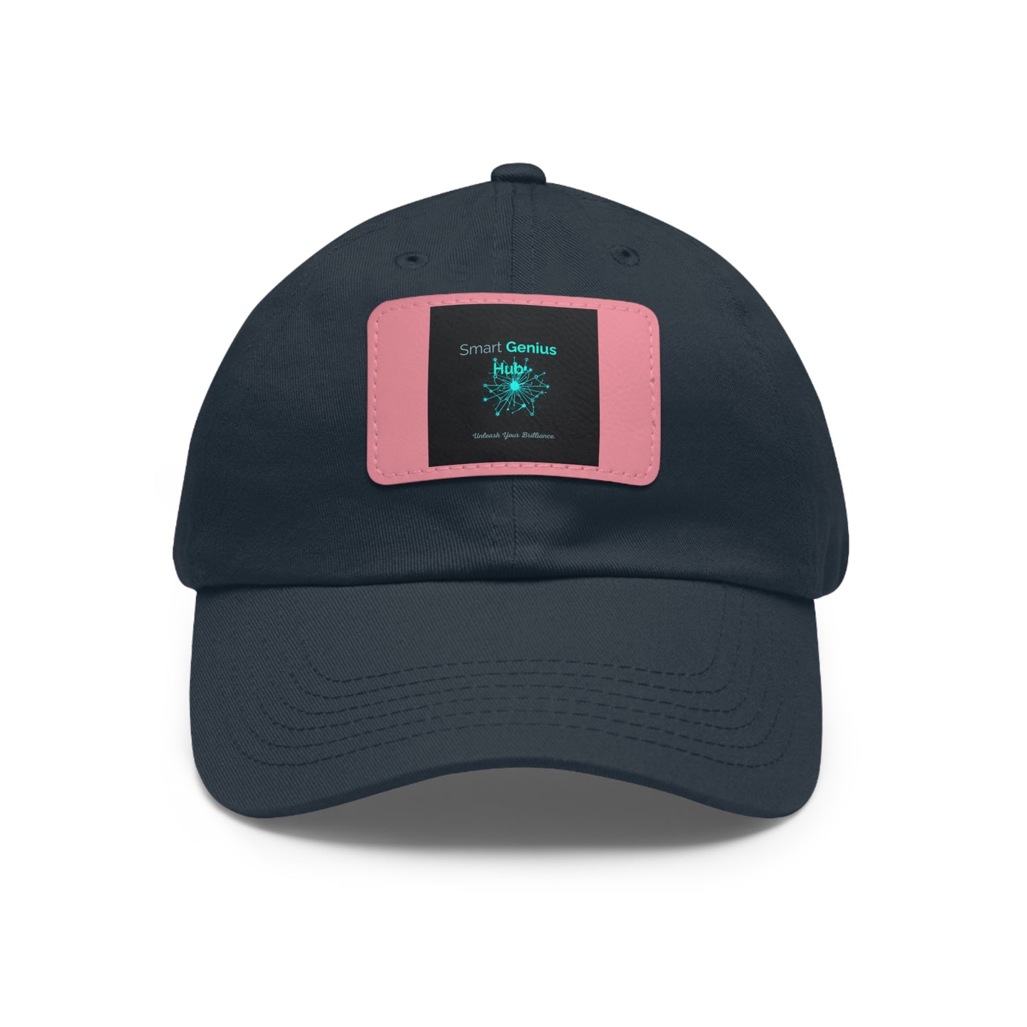Smart Genius Hub Leather Patch Dad Hat — Tech Logo Casual Cap