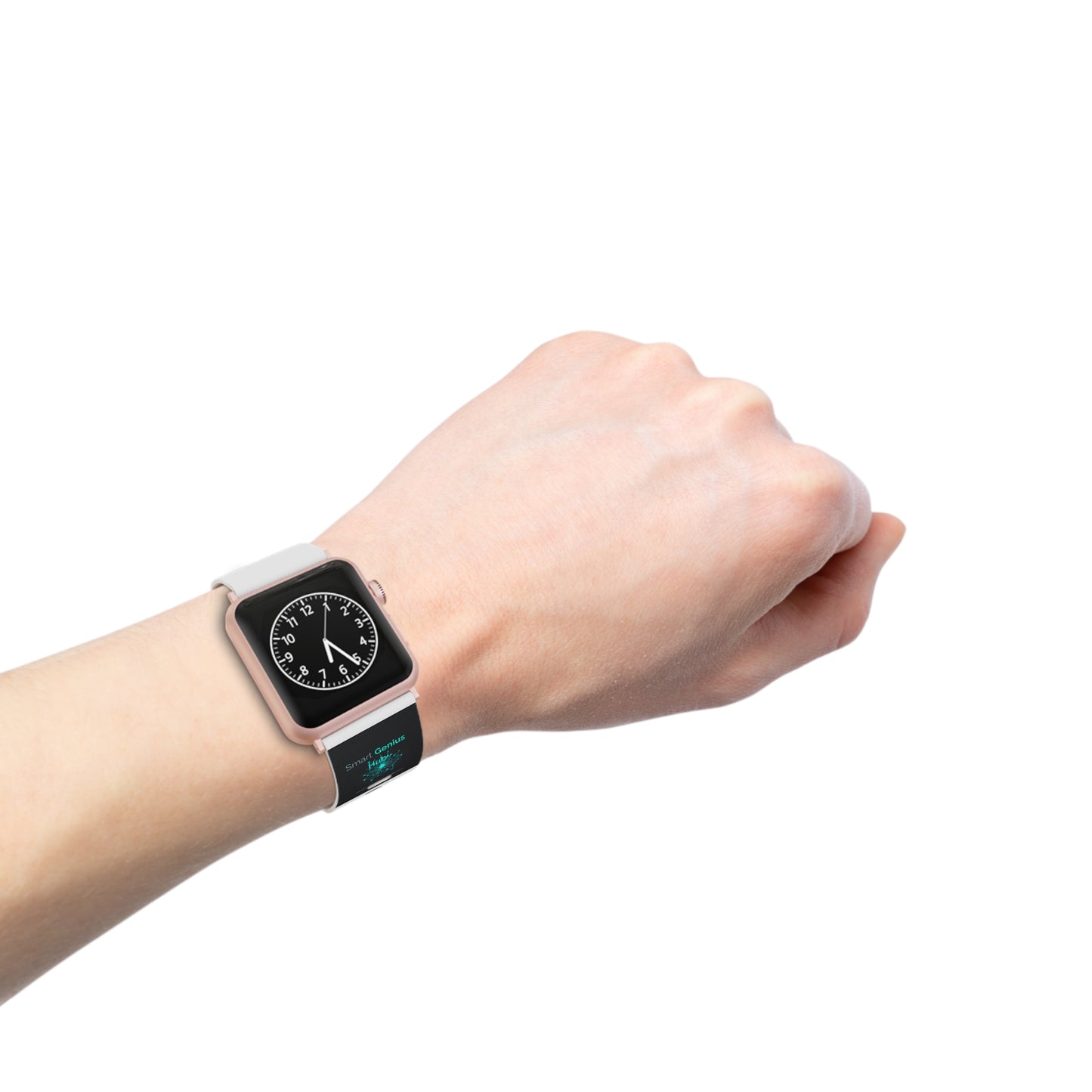 Apple Watch Band — 'Smart Genius' Minimal White Silicone Strap