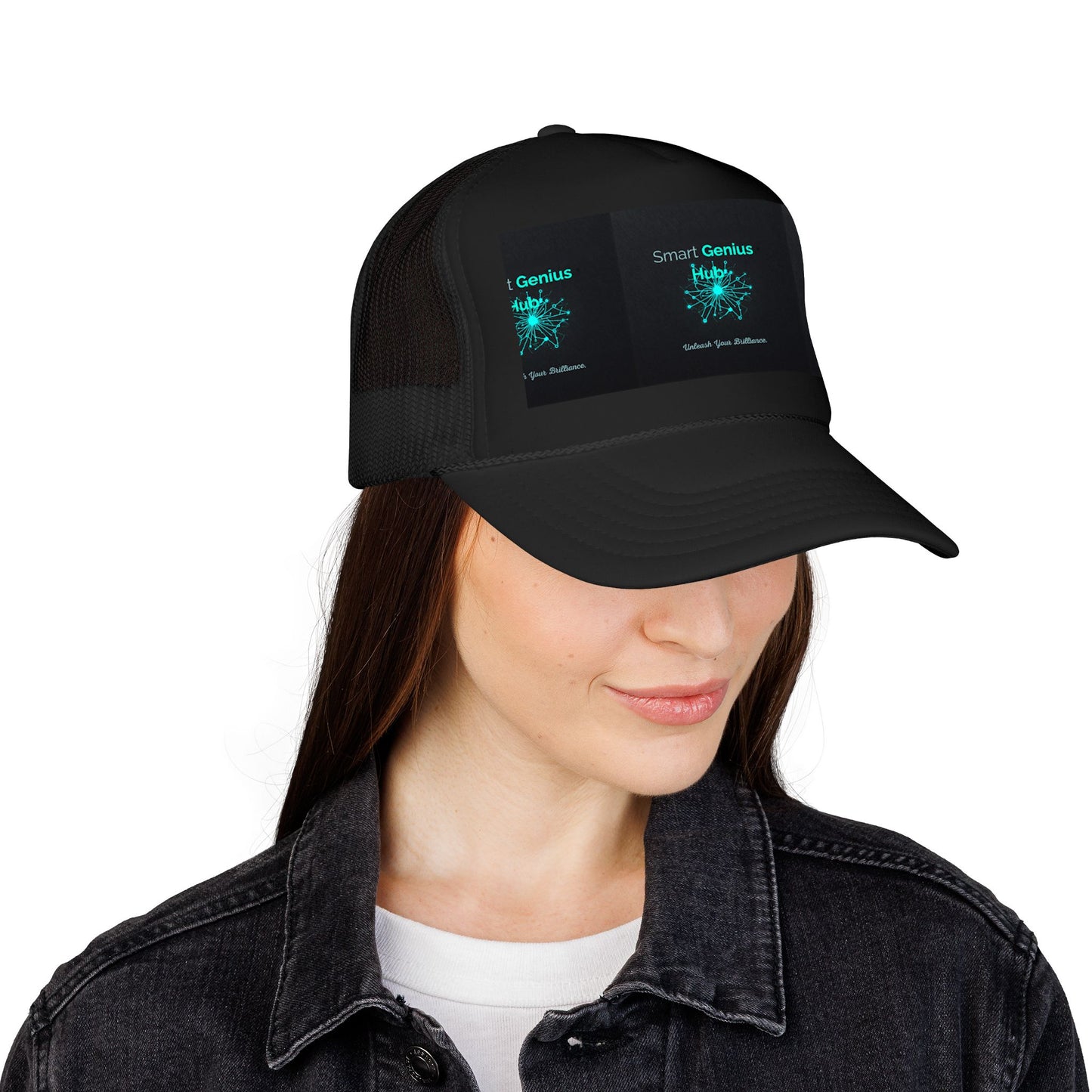 Smart Genius Hub Foam Trucker Hat - Tech Brain Graphic Cap