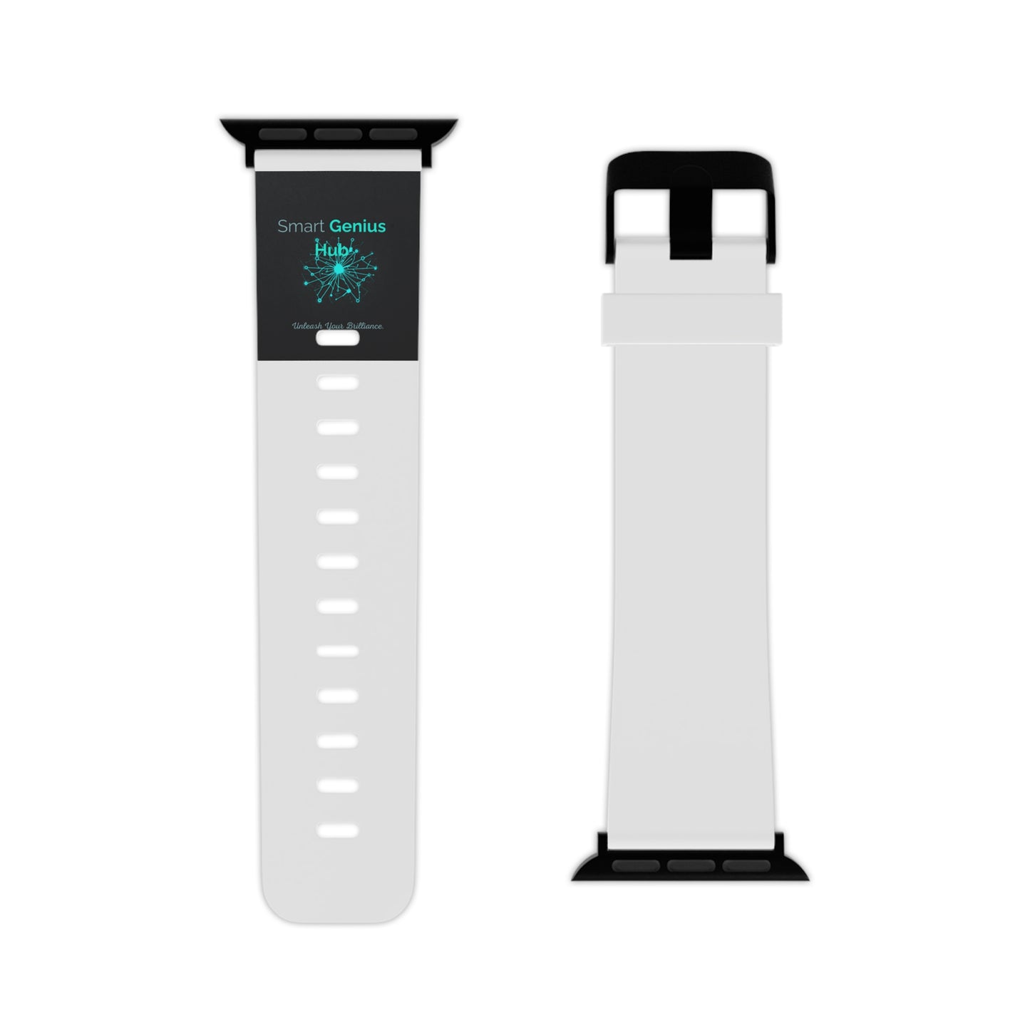 Apple Watch Band — 'Smart Genius' Minimal White Silicone Strap