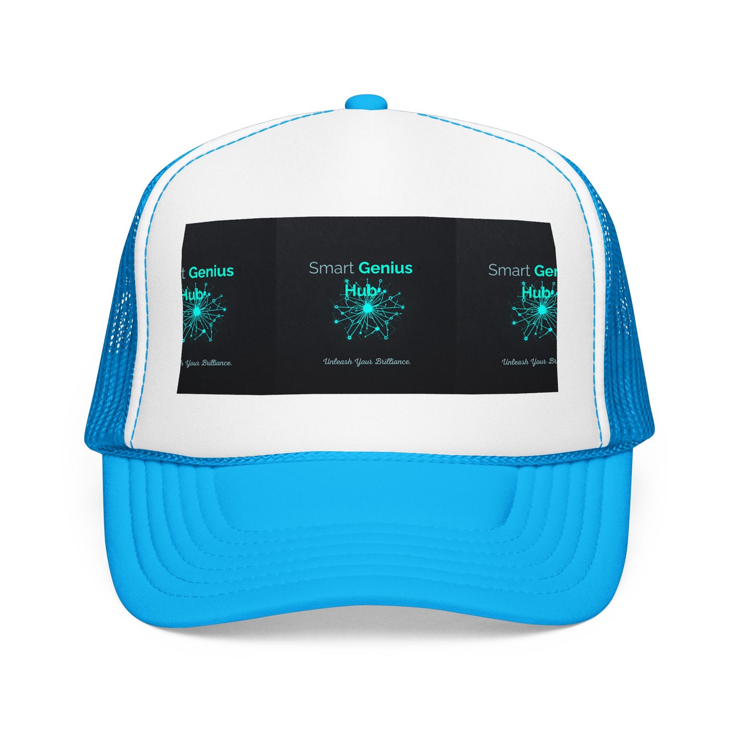 Smart Genius Hub Foam Trucker Hat - Tech Brain Graphic Cap