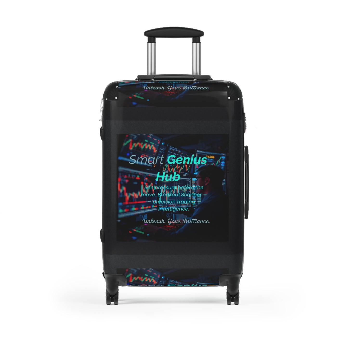 Smart Genius Hub Suitcase – Tech-Inspired Carry-On Travel Luggage