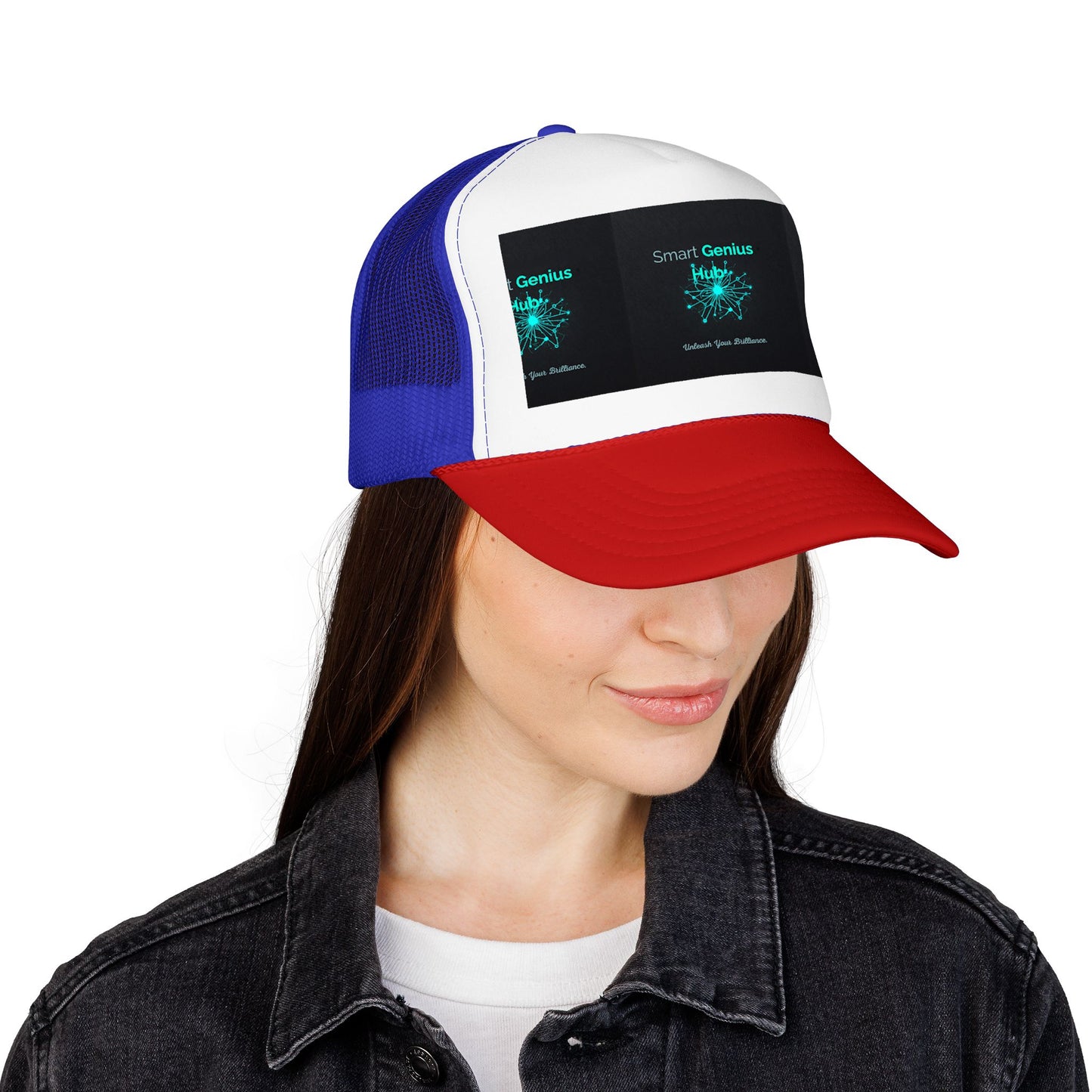 Smart Genius Hub Foam Trucker Hat - Tech Brain Graphic Cap