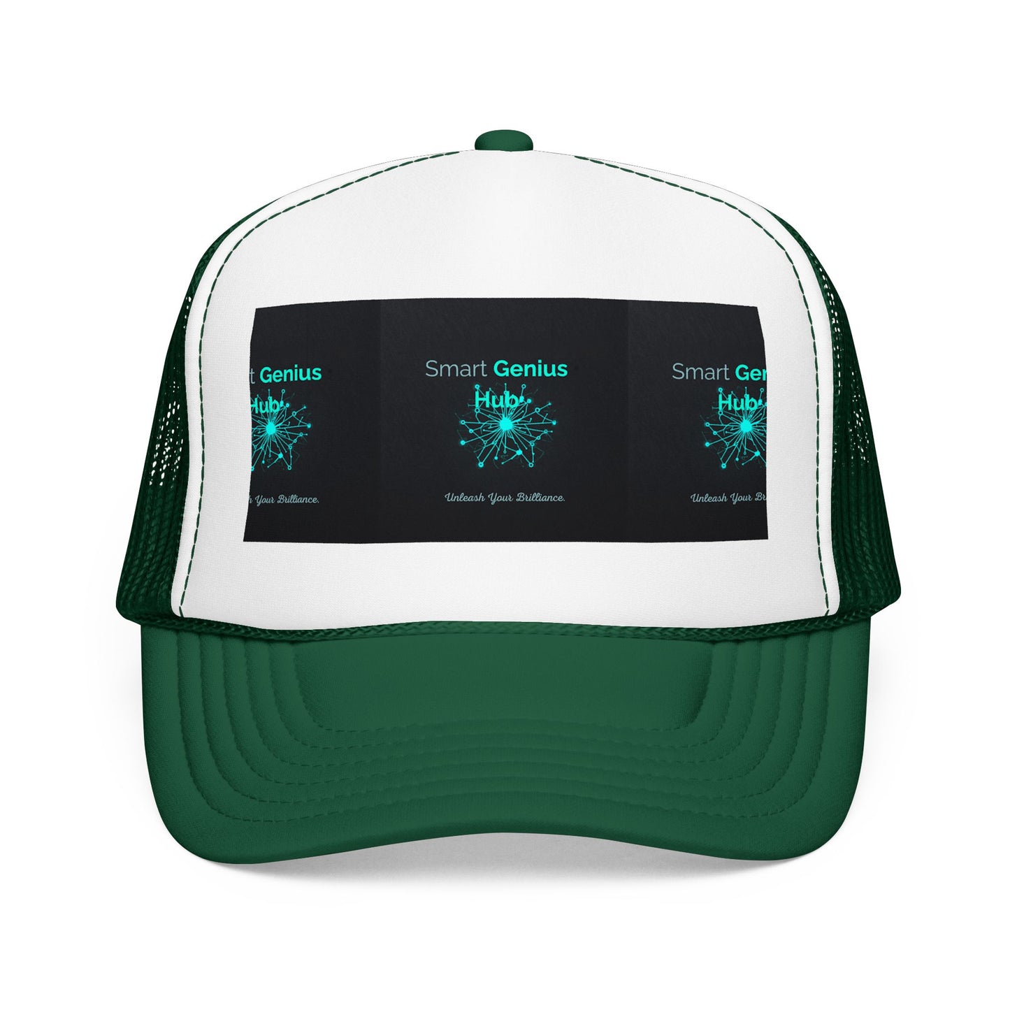 Smart Genius Hub Foam Trucker Hat - Tech Brain Graphic Cap