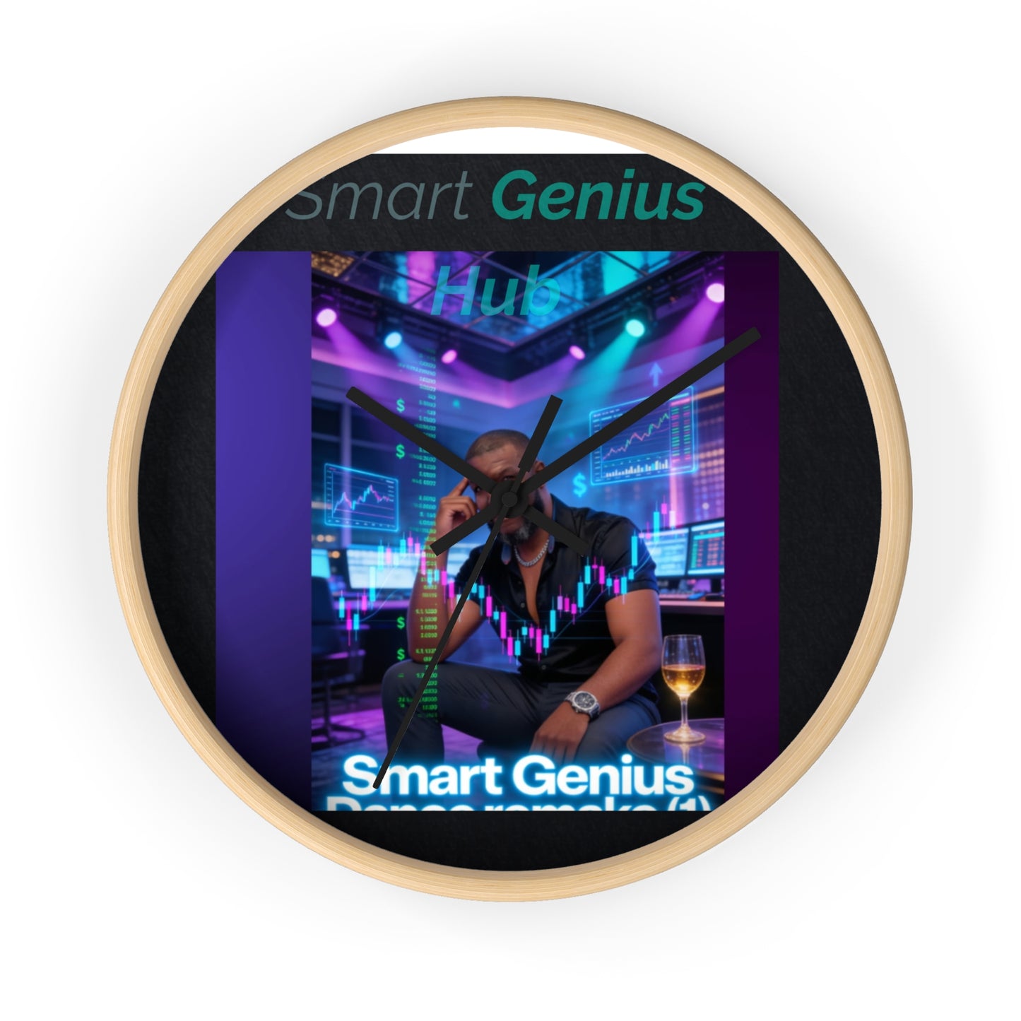 Smart Genius Wall Clock — Neon Trading Room Decor
