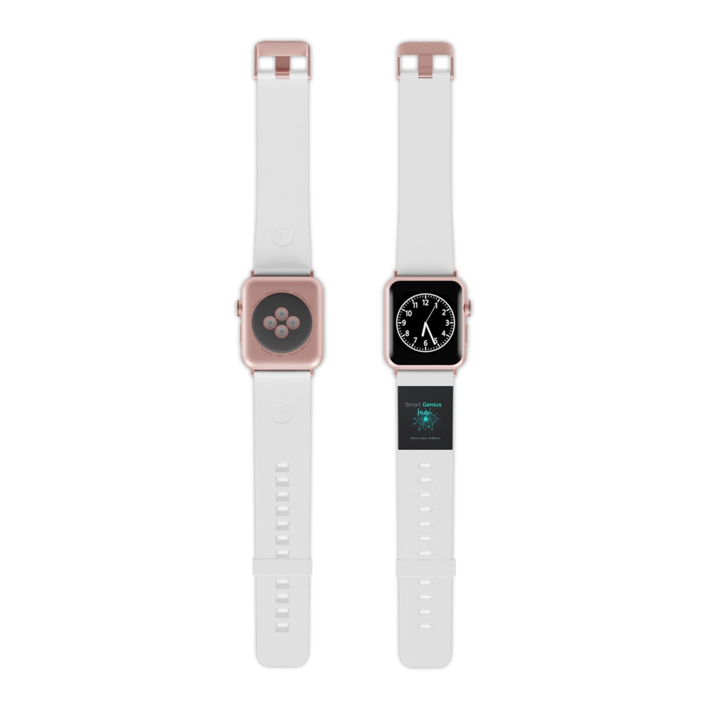 Apple Watch Band — 'Smart Genius' Minimal White Silicone Strap