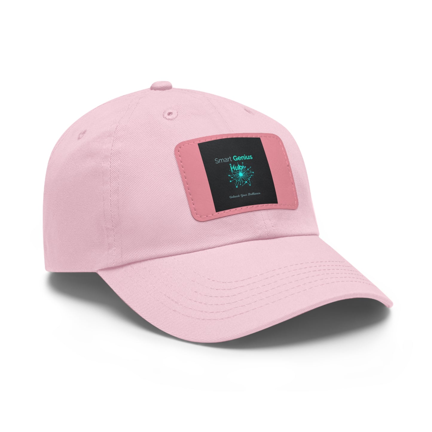 Smart Genius Hub Leather Patch Dad Hat — Tech Logo Casual Cap