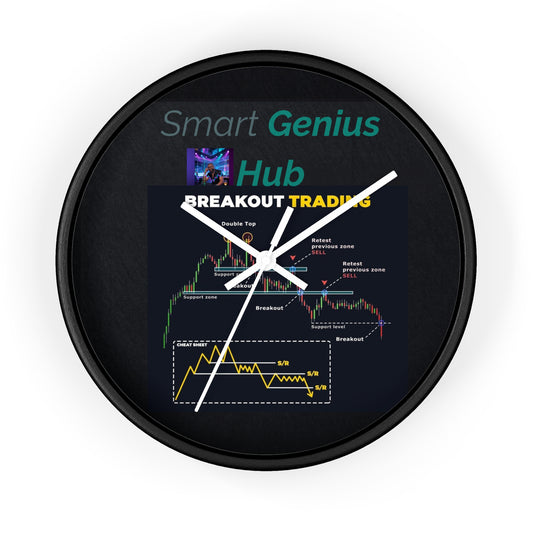 Breakout Trading Wall Clock — Smart Genius Hub Chart Diagram Clock