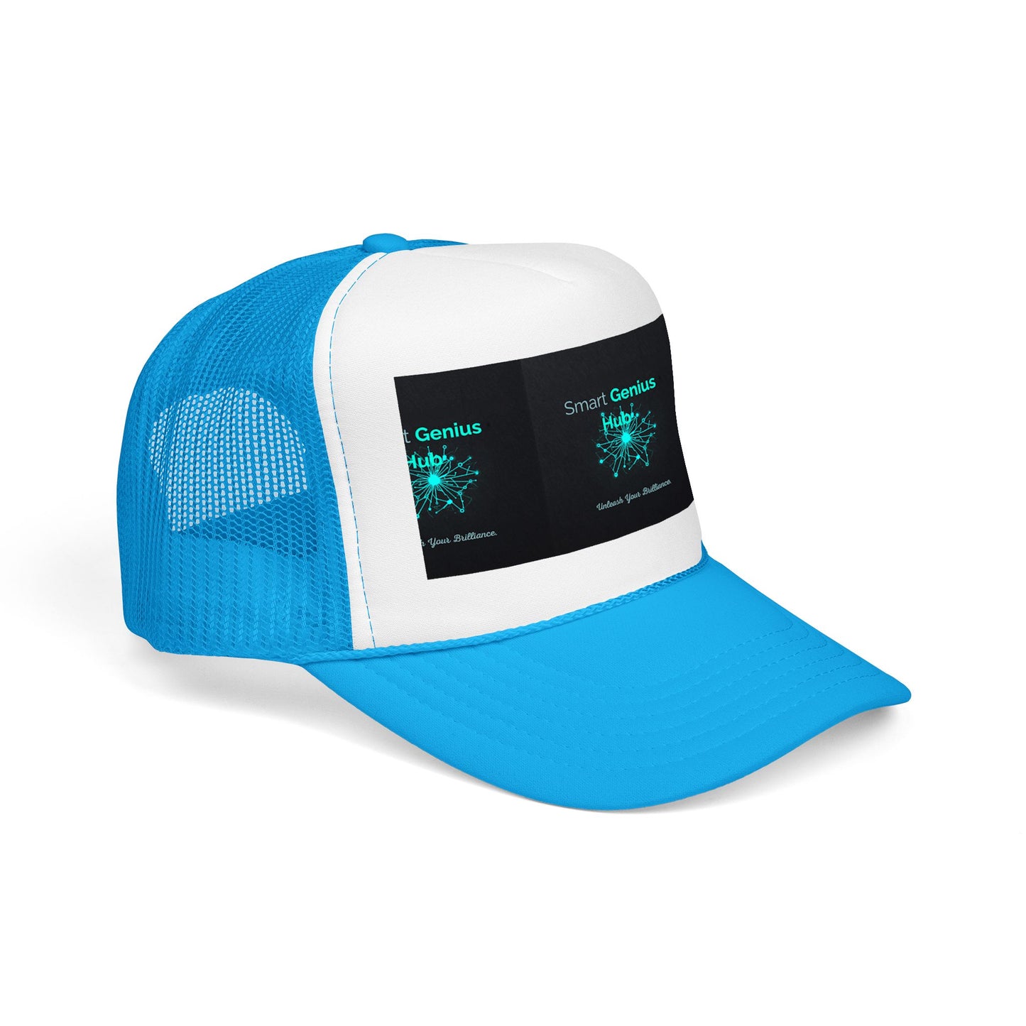 Smart Genius Hub Foam Trucker Hat - Tech Brain Graphic Cap