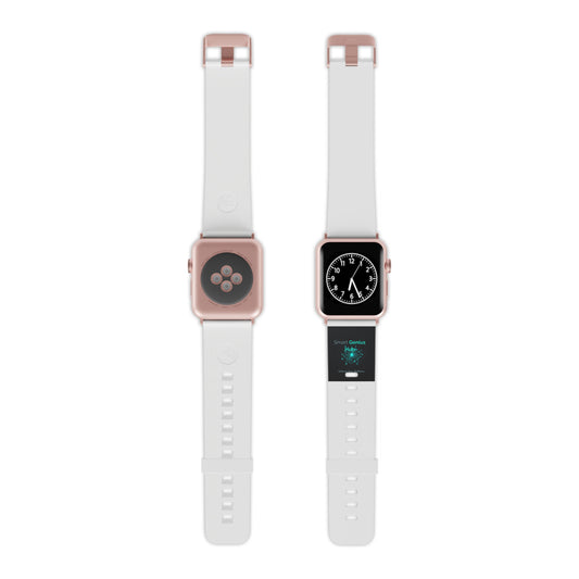 Apple Watch Band — 'Smart Genius' Minimal White Silicone Strap
