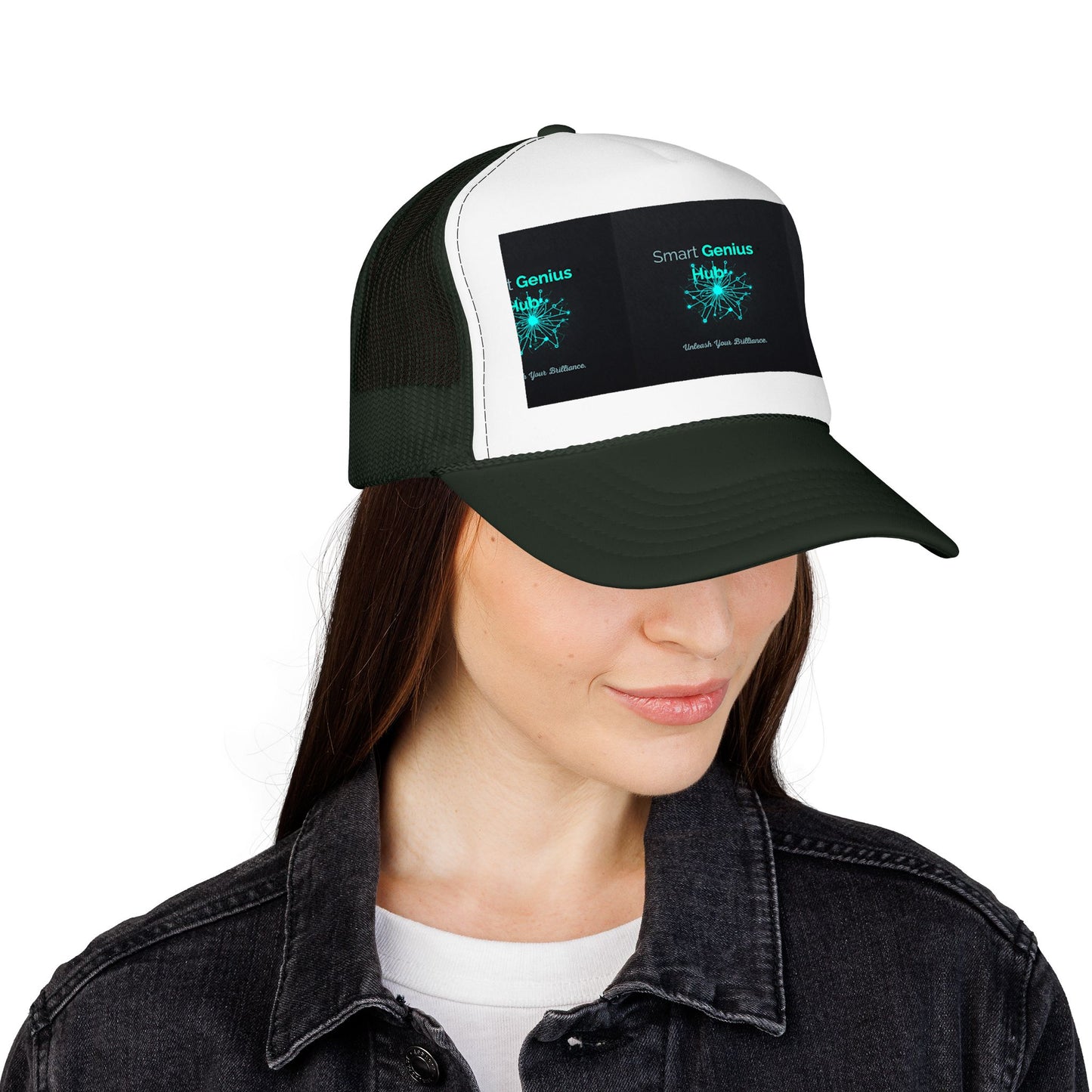Smart Genius Hub Foam Trucker Hat - Tech Brain Graphic Cap
