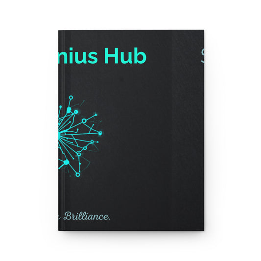 Hardcover Journal — "Genius Hub" Smart Geek Notebook (Matte)