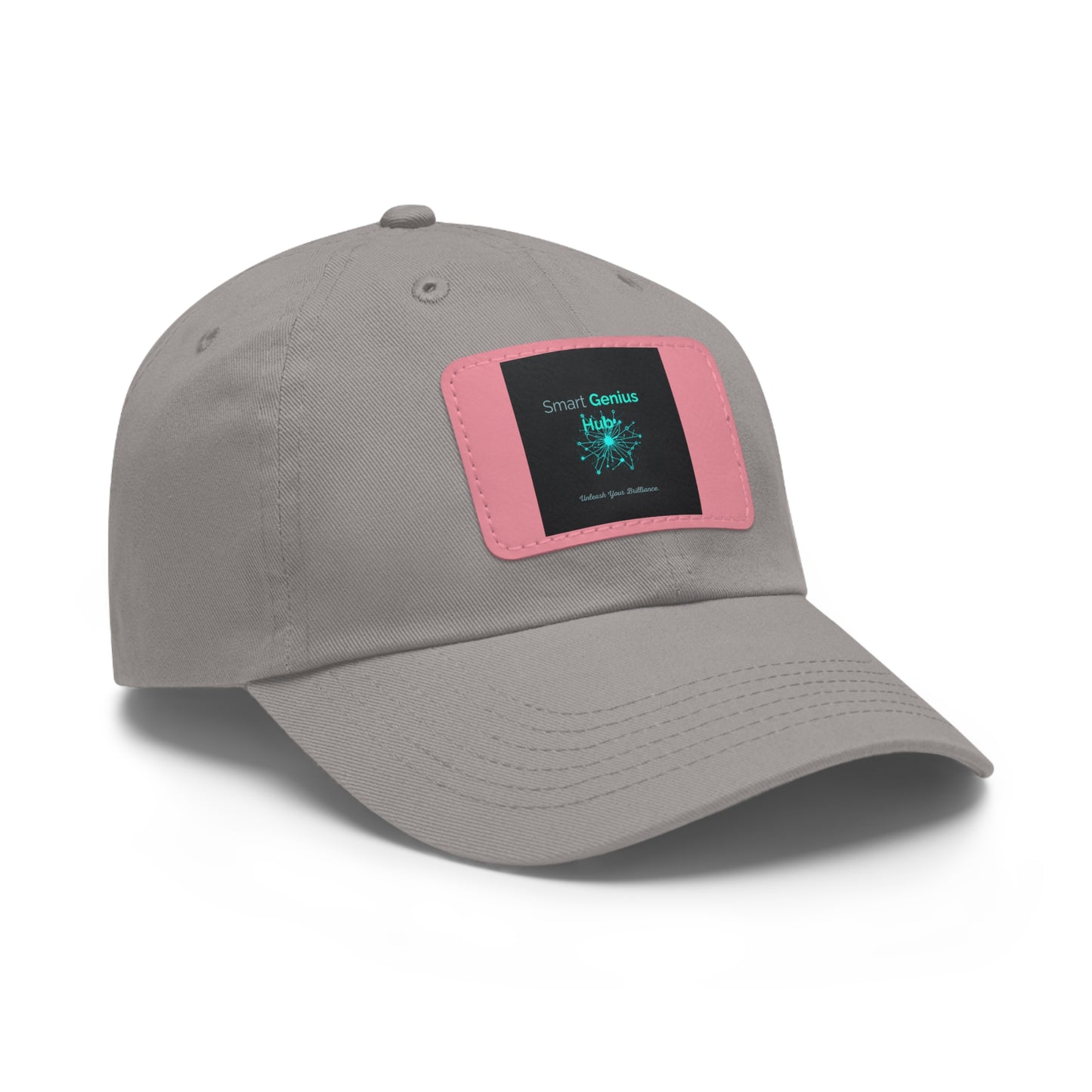 Smart Genius Hub Leather Patch Dad Hat — Tech Logo Casual Cap