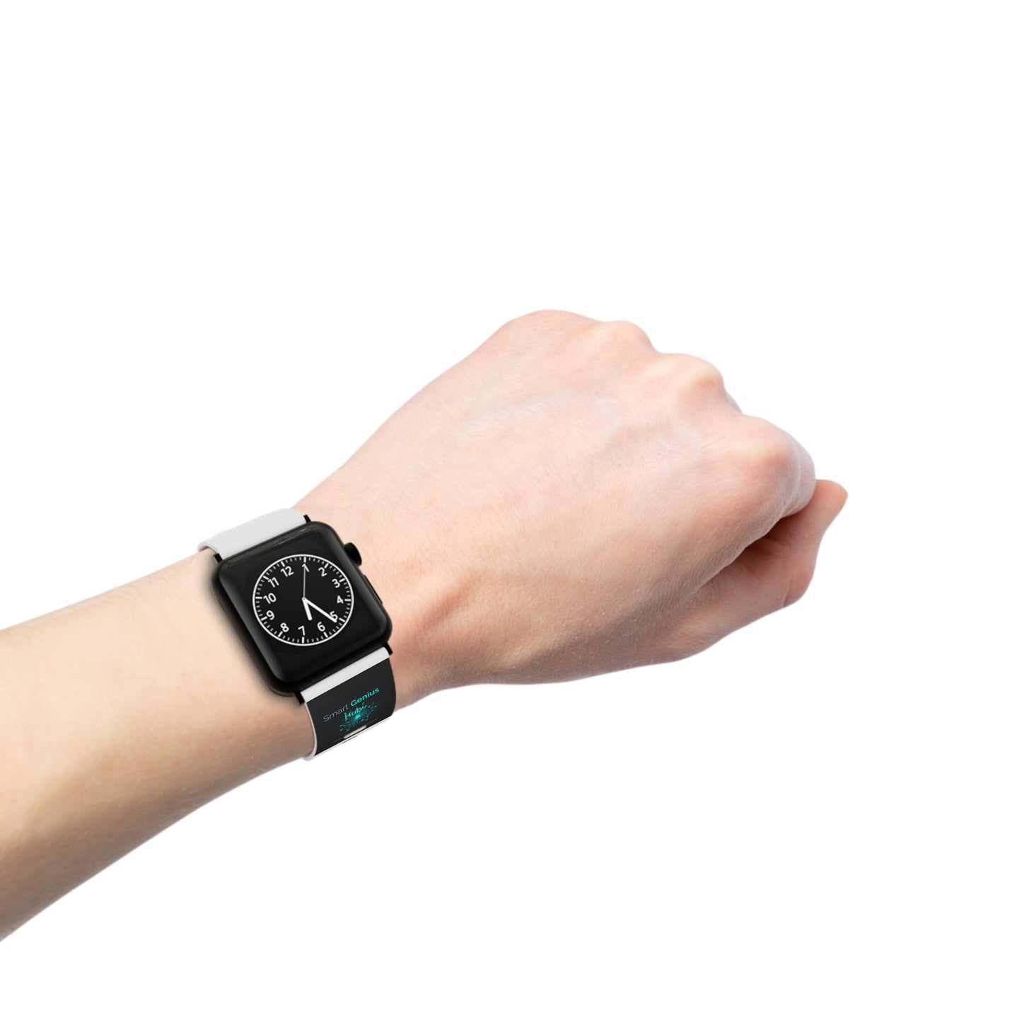 Apple Watch Band — 'Smart Genius' Minimal White Silicone Strap