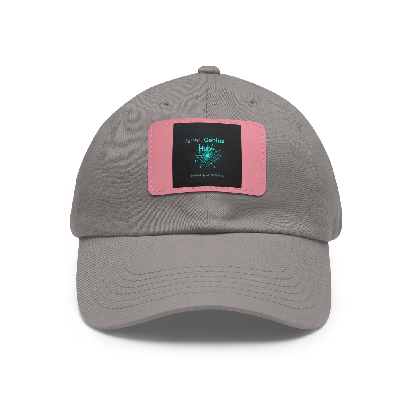 Smart Genius Hub Leather Patch Dad Hat — Tech Logo Casual Cap