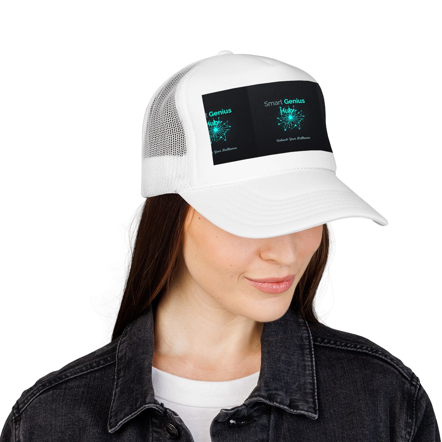 Smart Genius Hub Foam Trucker Hat - Tech Brain Graphic Cap