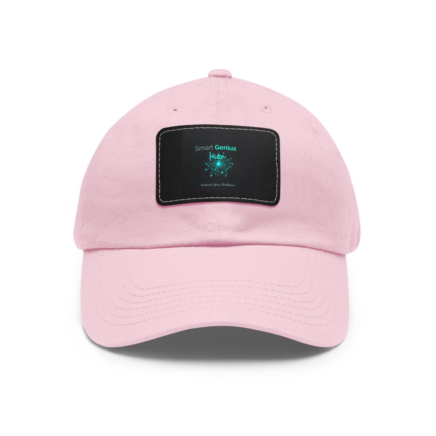 Smart Genius Hub Leather Patch Dad Hat — Tech Logo Casual Cap