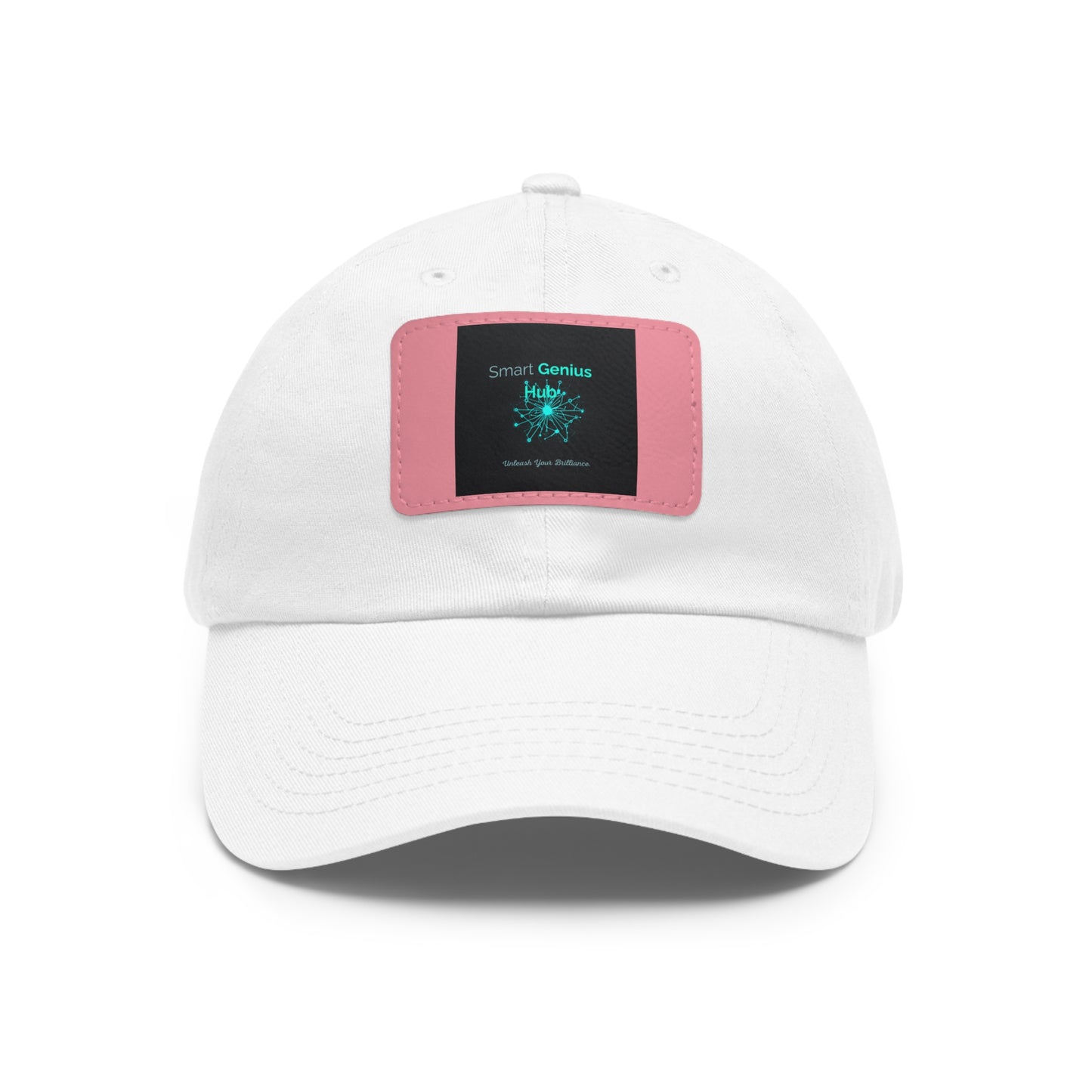 Smart Genius Hub Leather Patch Dad Hat — Tech Logo Casual Cap