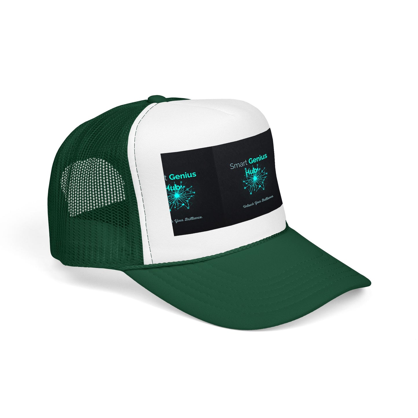 Smart Genius Hub Foam Trucker Hat - Tech Brain Graphic Cap