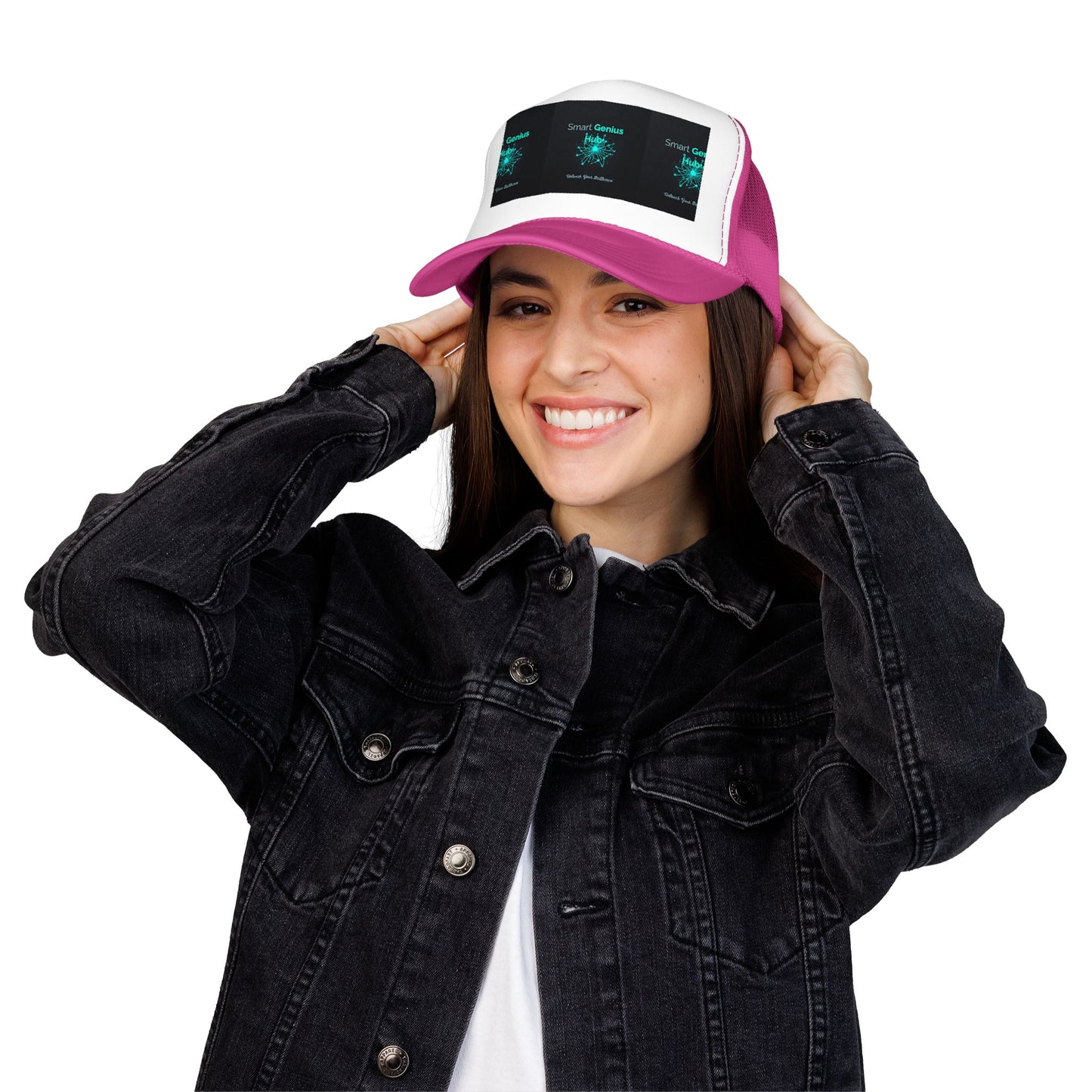 Smart Genius Hub Foam Trucker Hat - Tech Brain Graphic Cap
